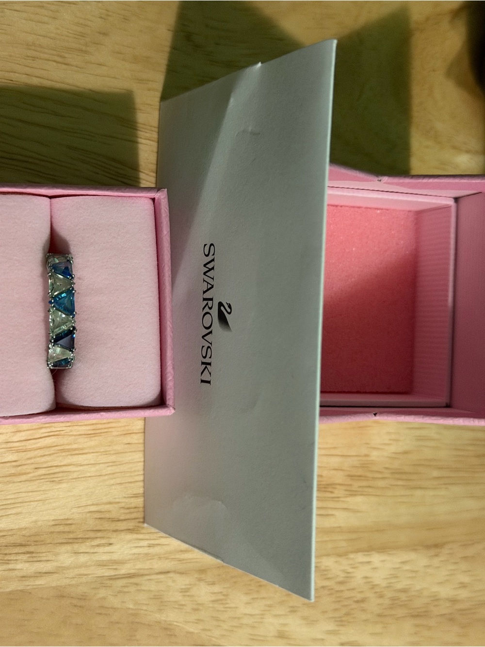 Swarovski Blue and Aqua Crystal Eternity Band